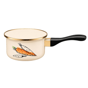 Rondel emaliowany z rączką BASSO 16cm1,1L wzór 3